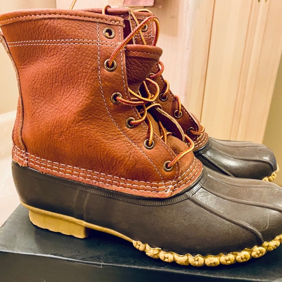 Men’s LL Bean Leather Primaloft Flannel Lined Boot - Picture 2 of 5